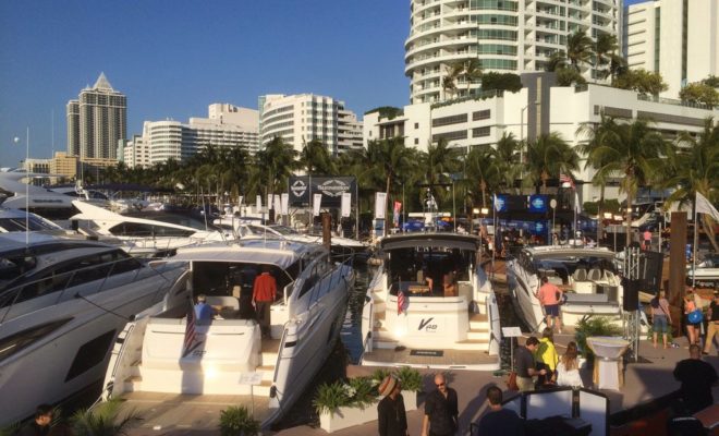 Princess Yachts had one of the most impressive displays in Miami, as the manufacturer was celebrating its 50th anniversary.