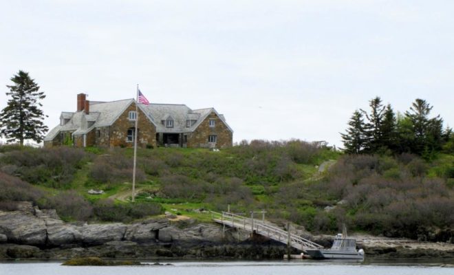 An impressive old wooden house on Fisherman Island, off Boothbay Harbor.