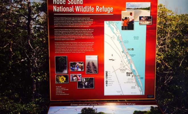 Informative exhibits at the Hobe Sound National Wildlife Refuge.