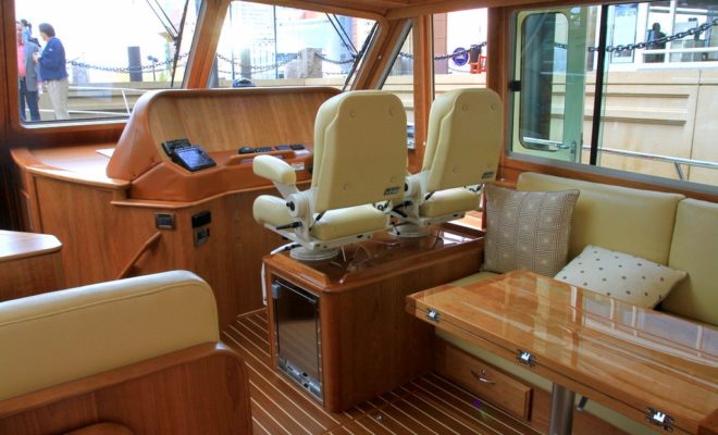 The electronics package aboard the Sabre 48 will be customized to the owner's desires.