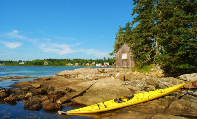 Time to swim, off Stevens Island.