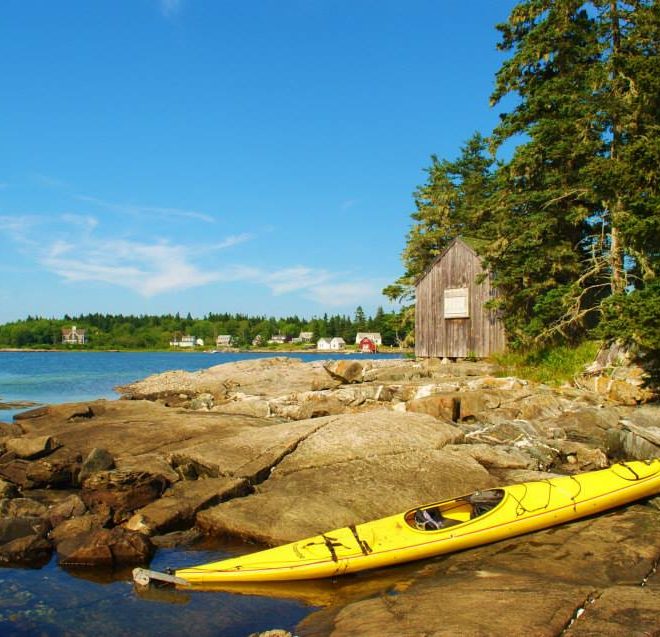 Time to swim, off Stevens Island.