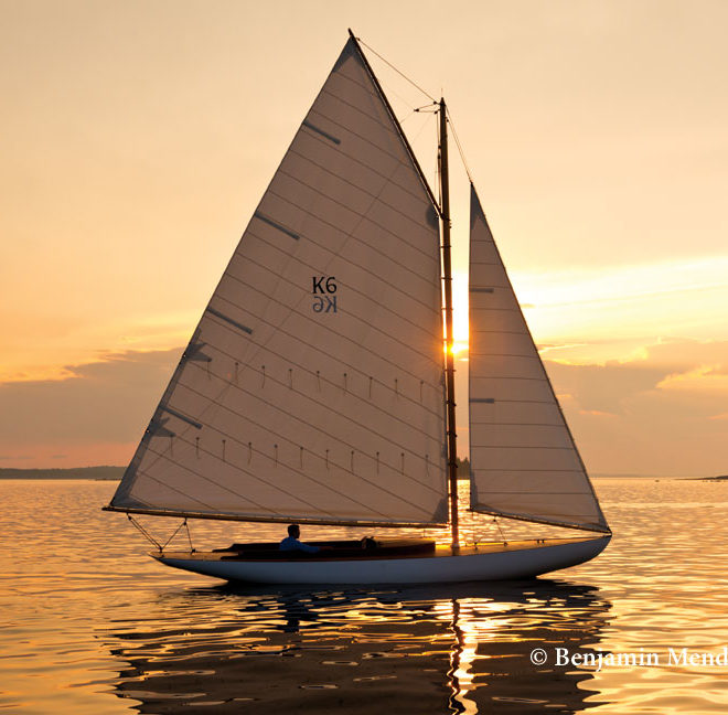 UNCAS - 29' x 8'1" modified Buzzards Bay 18 sloop designed by N.G. Herreshoff and built by Artisan BoatworksÔªø, Rockport, Maine.
