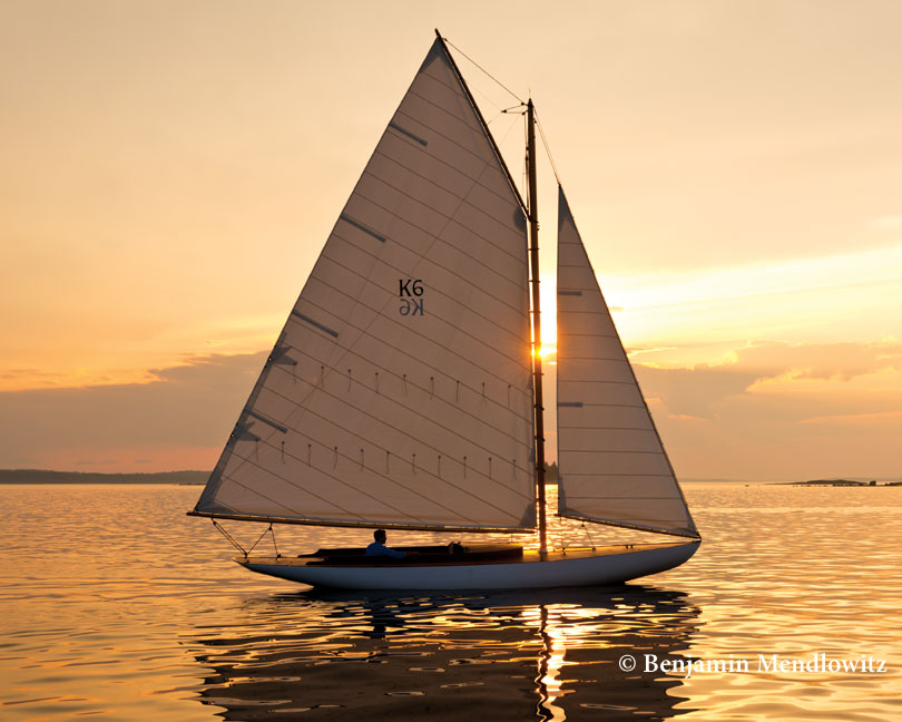 UNCAS - 29' x 8'1" modified Buzzards Bay 18 sloop designed by N.G. Herreshoff and built by Artisan BoatworksÔªø, Rockport, Maine.