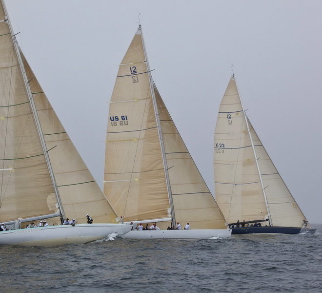 Courageous, USA and Victory compete at the 2011 12 Metre North American Championships. Photo by Billy Black.