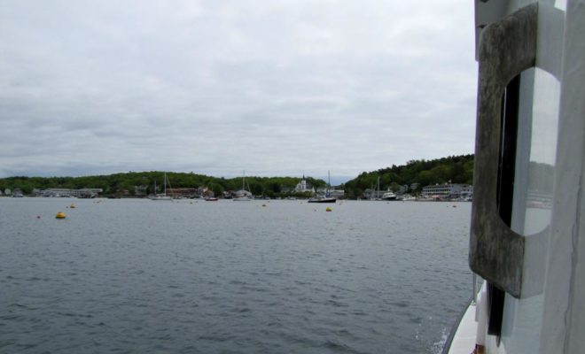 During the height of summer, Boothbay Harbor is chock-a-block with boats. Not so during this late spring.