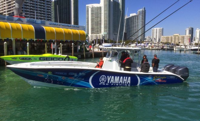 If nothing else, the Miami Boat Show is a lesson in branding.