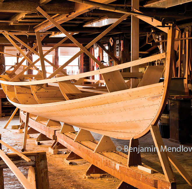 Whaleboat - 28'x6" x 6'5" replica of an original whaleboat, built by Lowell's Boat Shop, Amesbury, MA, 2011.