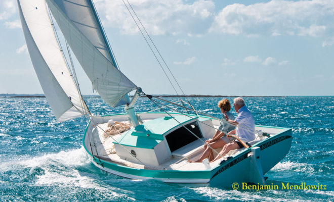 LIVELY LADY - 25' x 9'3" Abaco sloop designed by Edwin Albury and built by Edwin and Keith Albury, Man O'War, Bahamas, c1965