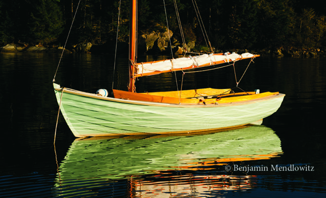 BELLE - 16'0" x 6"2" sloop-rigged camp cruiser designed and built by Daniel Gonneau, Brooklin, Maine, 2012