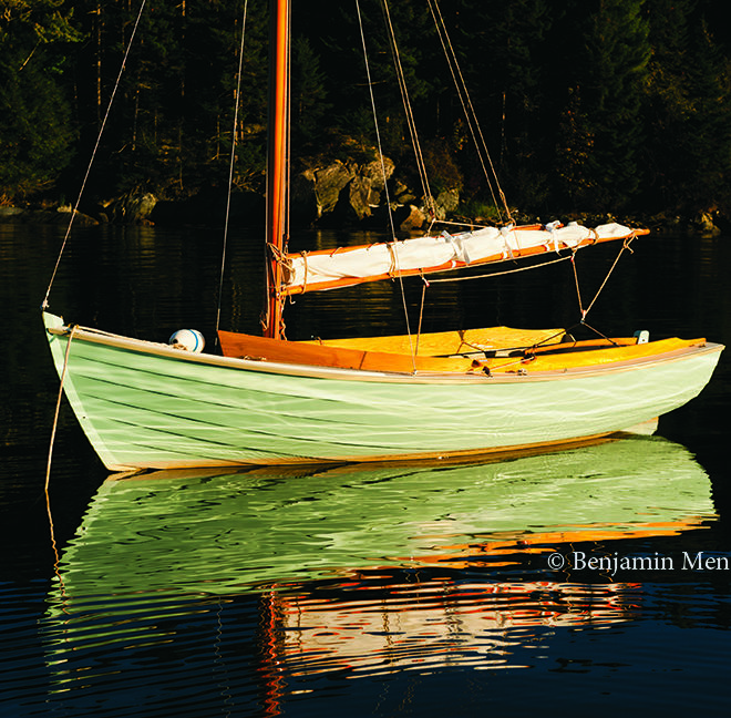 BELLE - 16'0" x 6"2" sloop-rigged camp cruiser designed and built by Daniel Gonneau, Brooklin, Maine, 2012
