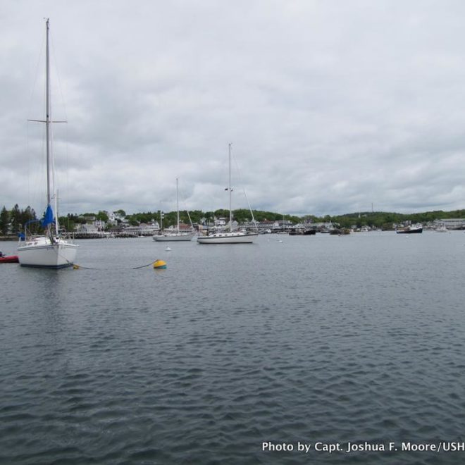 A few lucky sailors are already out on their moorings, commissioning their boats for a great boating season ahead.