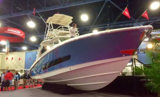 The line to step aboard the new 42' Boston Whaler lasted all week. And it was worth the wait!