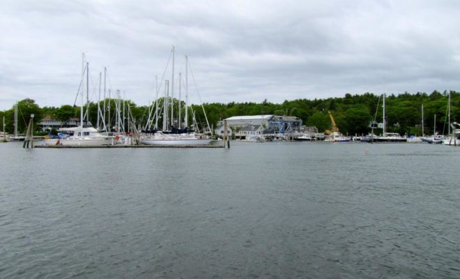 Approaching our final destination, Robinhood Marine Center in Georgetown. A secure marina helps ease boat owners' minds.