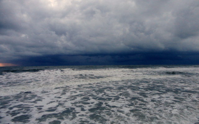 Storm clouds about to pummel North Myrtle Beach on 9/7/2014.