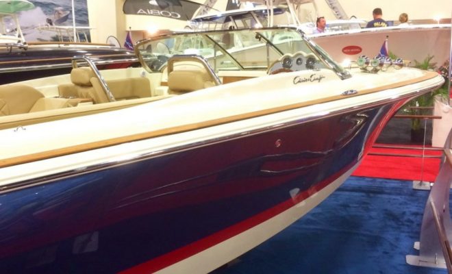 A Chris-Craft stands out, no matter if the boat is inside a convention center or cruising the coast.