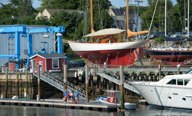 After a brief yard period, the Fife ketch BELLE AVENTURE is ready to hit the water again.