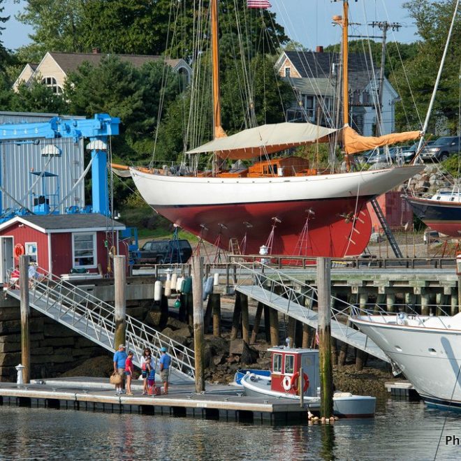 After a brief yard period, the Fife ketch BELLE AVENTURE is ready to hit the water again.