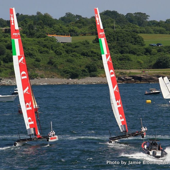 The racing between the AC45s has gotten closer throughout the series, leading to the showdown in Newport.