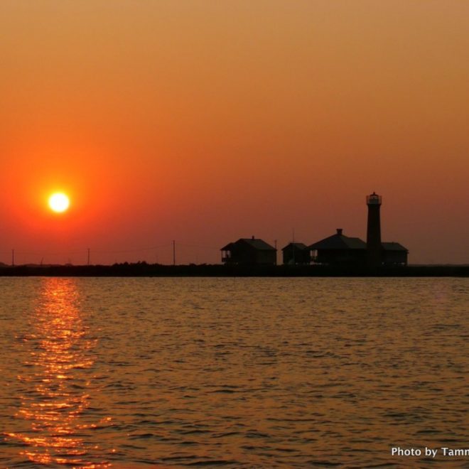 The Aransas Pass Light Station on nearby St. Joseph's Island is a local landmark.