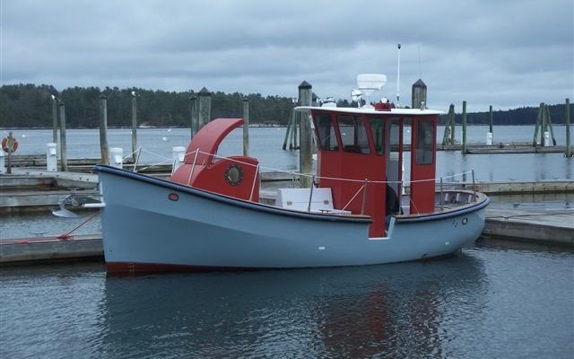 Crews from Robinhood Marine Center transformed an old yacht club launch into a smart little trawler.