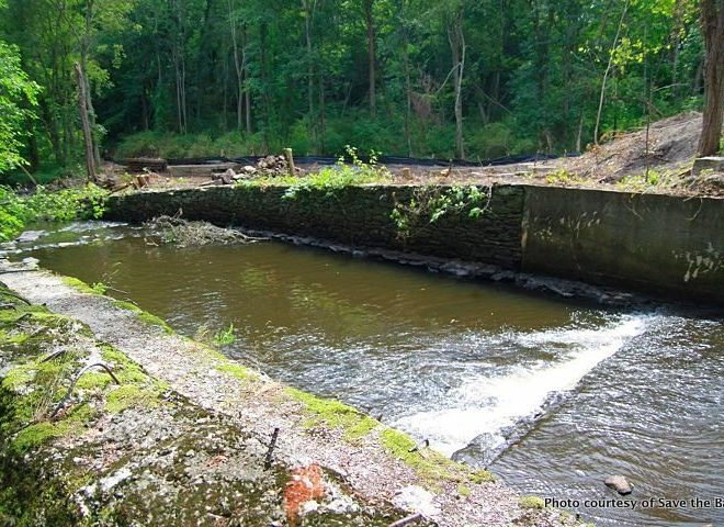 The Hopewell Dam, located just off Hopewell Street in Taunton, Massachusetts, once powered turbines for a manufacturing plant.