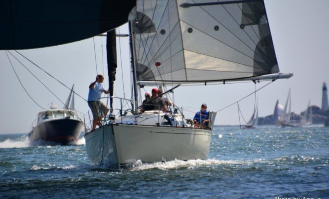 SCARPA drag races through Hussey Sound during the 2013 MS Regatta. She placed third in racing division 2.