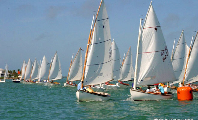 Northerners vs. Southerners compete for the 15' Marshall Sandpiper World Championships off Useppa Island, FL.