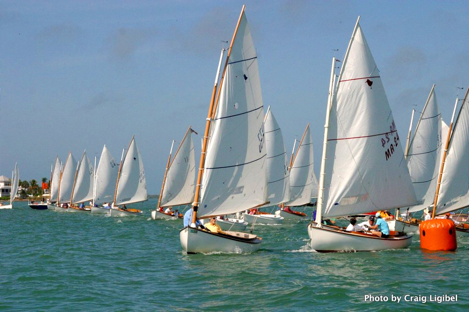 Northerners vs. Southerners compete for the 15' Marshall Sandpiper World Championships off Useppa Island, FL.