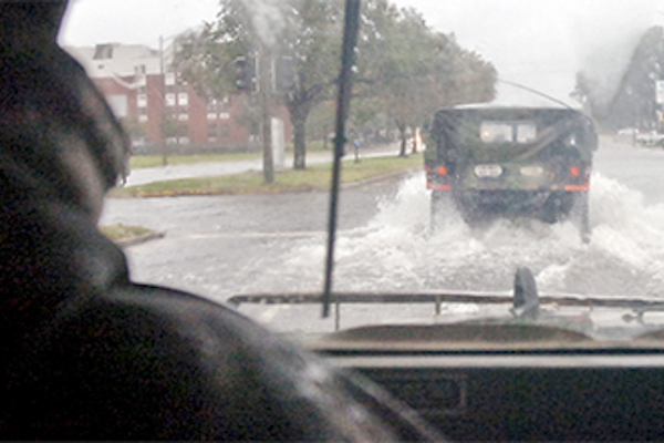 VA National Guard Soldies patrol Norfolk following Hurricane Sandy (Oct. 29, 2012). ©Sgt. 1st Class A.J. Coyne, Virginia Guard