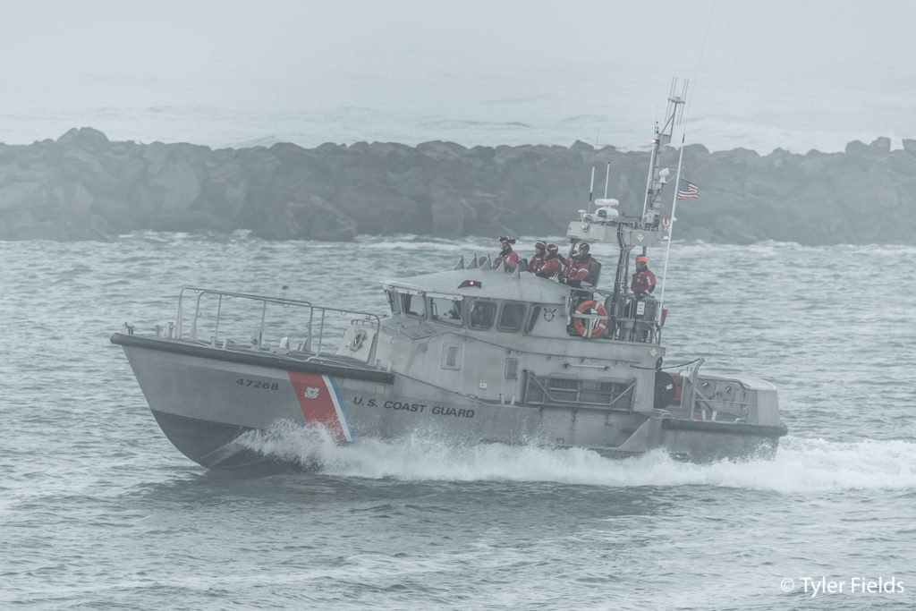 US Coast Guard 47' Motor Life Boat Outbound from Newport Harbor