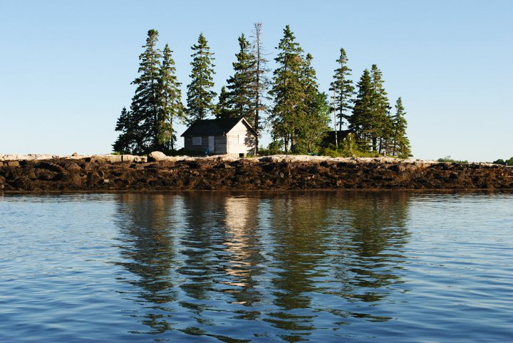 Stevens Island, which sits in the center of Mosquito Harbor.