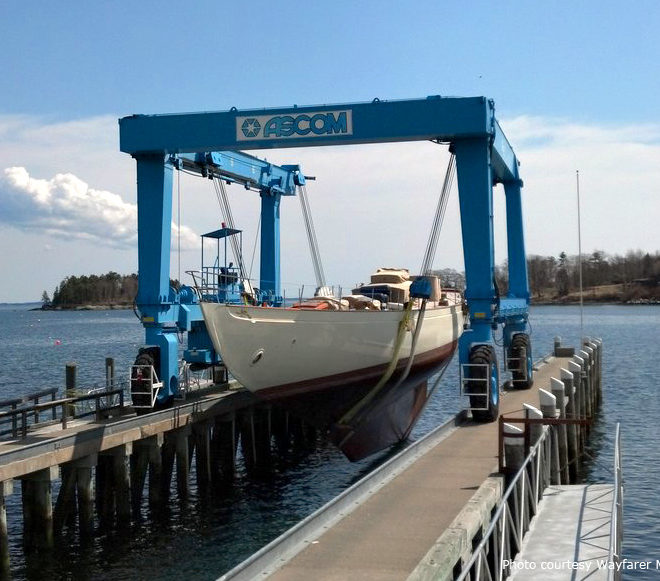 Sumurun, one of the most famous of the Fife yachts in existence today, is hauled one day after her sister Fife was relaunched.