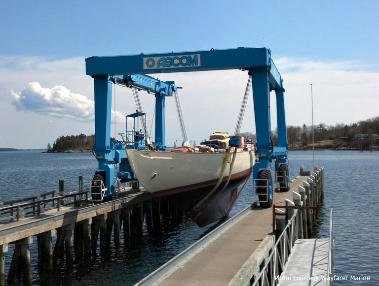 Sumurun, one of the most famous of the Fife yachts in existence today, is hauled one day after her sister Fife was relaunched.