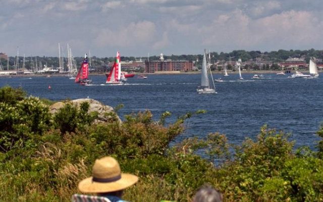 Jamestown Island proved to be a popular viewing area for the America's Cup World Series events.