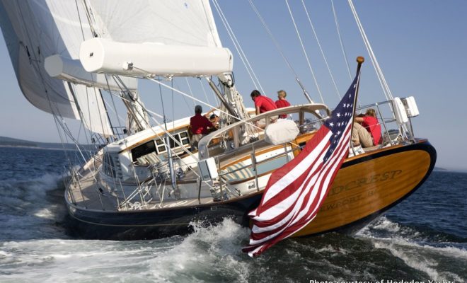 WINDCREST, built in 2006 by Hodgdon Yachts of East Boothbay, Maine.