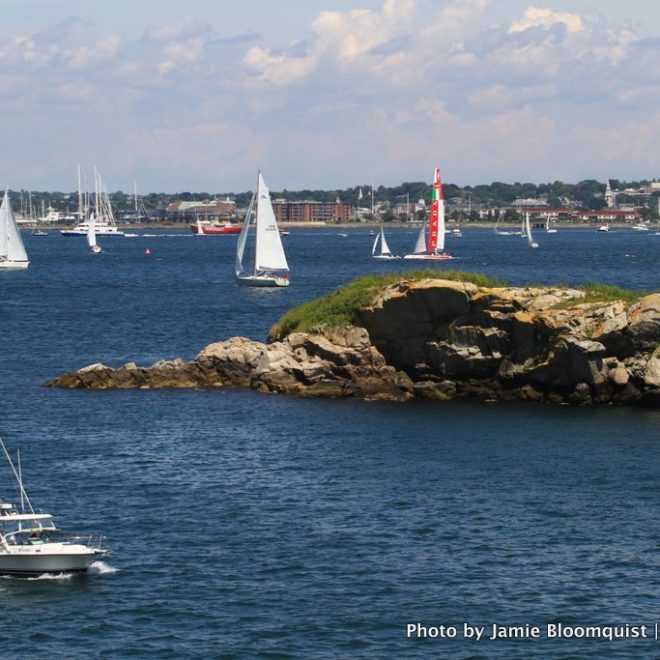 Seeing the AC45s from your own boat is sweet, but make sure to read the rules about where you can and can't be.