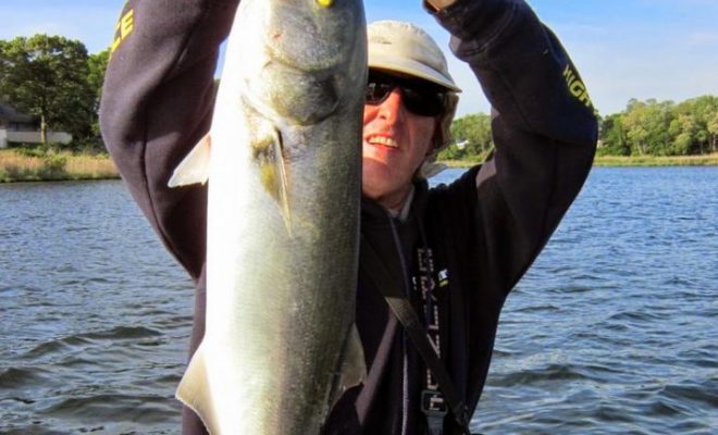 We landed more than 35 bluefish in the 5-9-pound range, including this nice one.