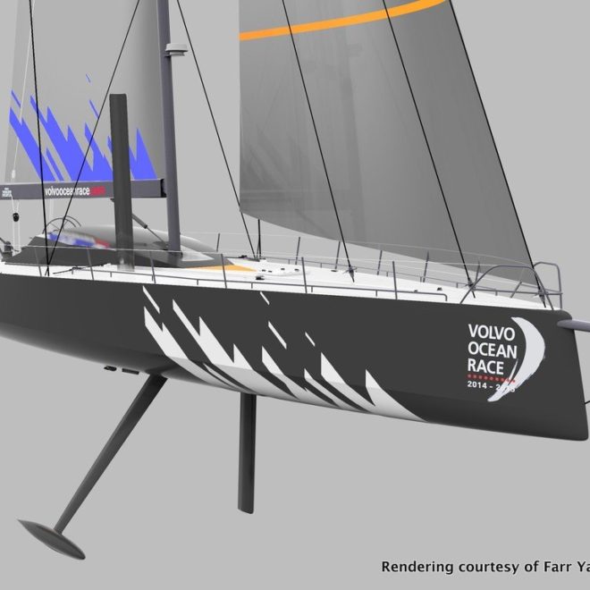 At 65' on deck and with a 99' rig, the next generation Volvo Ocean Race boat will be a one-design powerhouse.