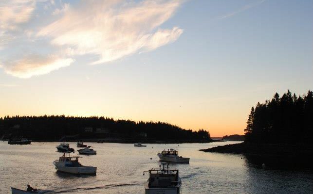 Dusk settles over Muscongus bay.