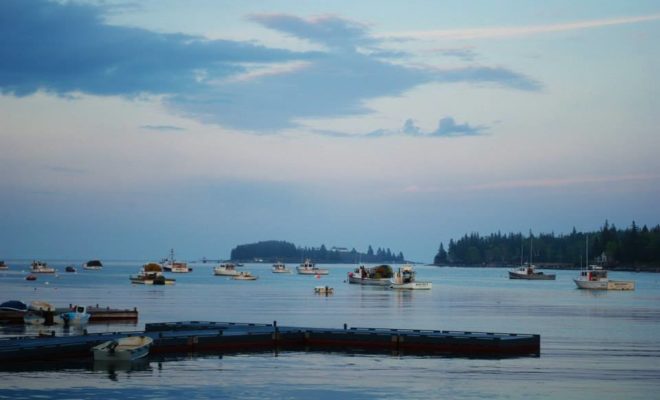 Dusk falls over Tenants Harbor.