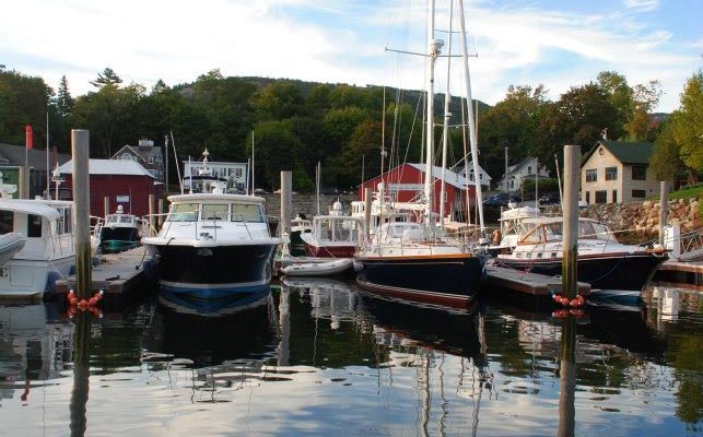 All quiet in Camden Harbor.