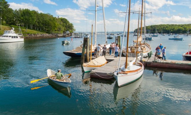 Parker, a boat builder enjoys the effortless motion of a simple plywood dory.