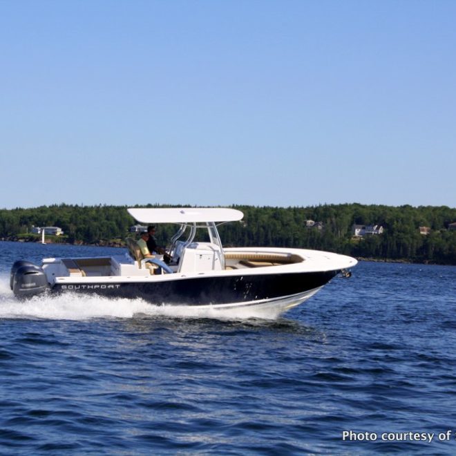 The new Southport 29FE is both a top-quality fishing boat and a family cruiser.