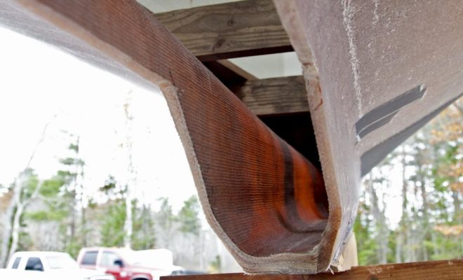 A cross-section of the keel shows how well built the boat was, and why it deserved to be restored.