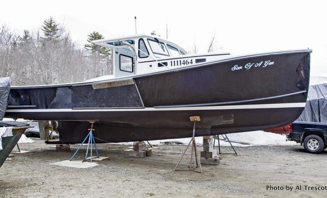 After undergoing a winter restoration at Farrin's Boatshop, this lobsterboat was in like-new condition for the 2015 season.