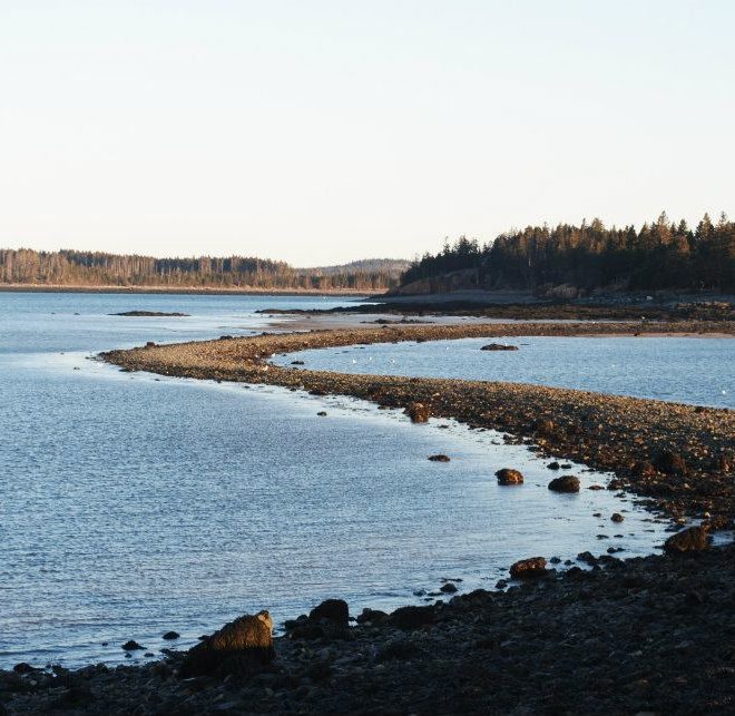 Washington County's immense tides allow for narrow passages across the water, like this one that I took to reach Shoppee Island.