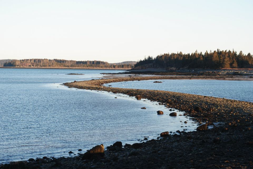 Washington County's immense tides allow for narrow passages across the water, like this one that I took to reach Shoppee Island.