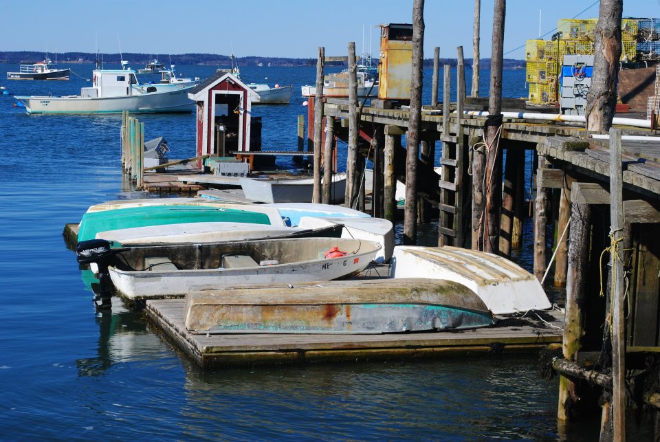 The main dock at Barneys Lobster Pound on Beals Island.