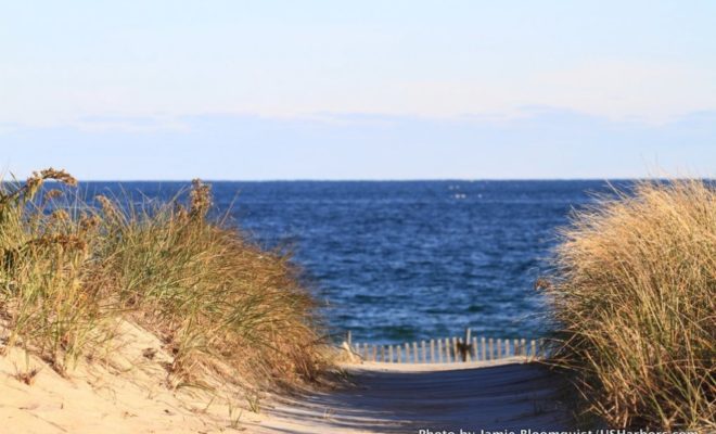 The temperatures were brisk during a recent visit to Hampton Beach, but that didn't keep us from strolling the sand a bit.